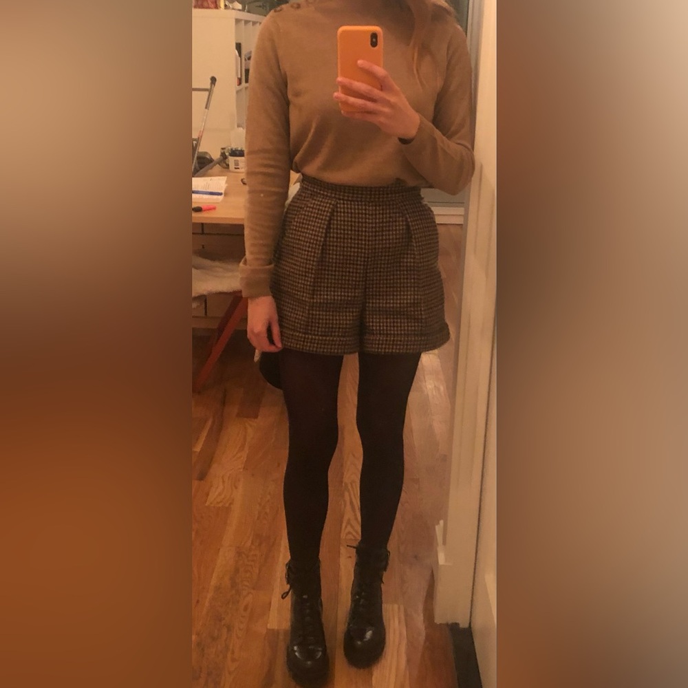 Maje winter wool shorts